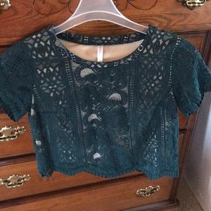 Xhilaration lace crop top.